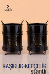 Stantlı Kaşıklık Organizer Black Design